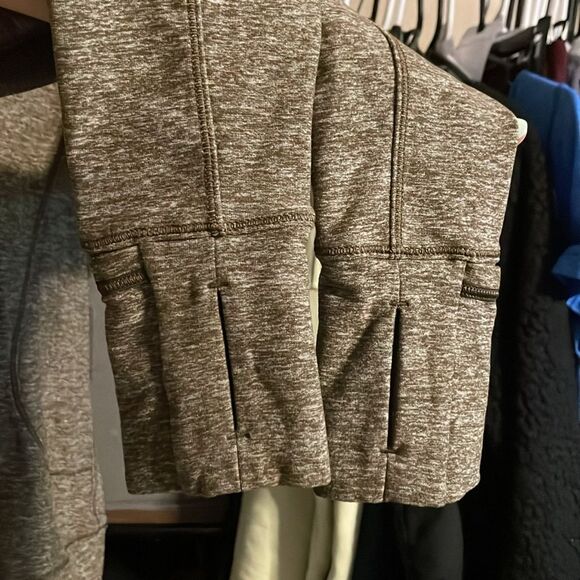 Lululemon Rush Hour 1/2 Zip Pullover Sz 6 Heathered Military Green 647 - Picture 6 of 9